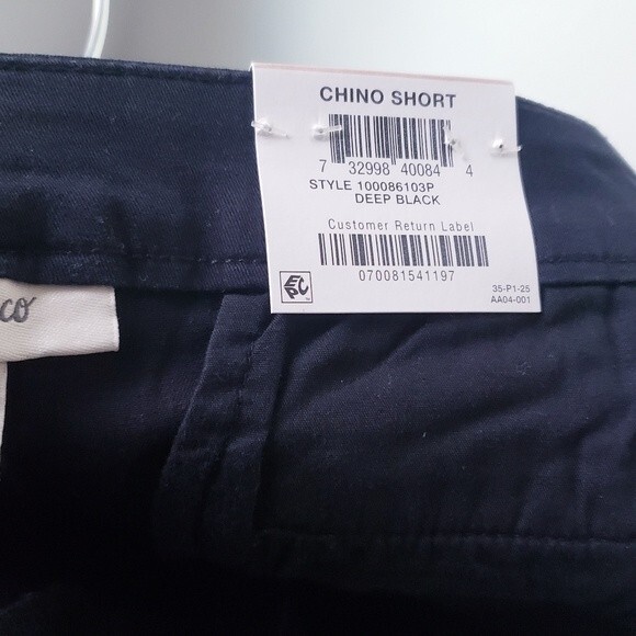 NWT Style & Co Deep Black Chino Short Mid Rise 5.5" Inseam Size 12P - Picture 4 of 4